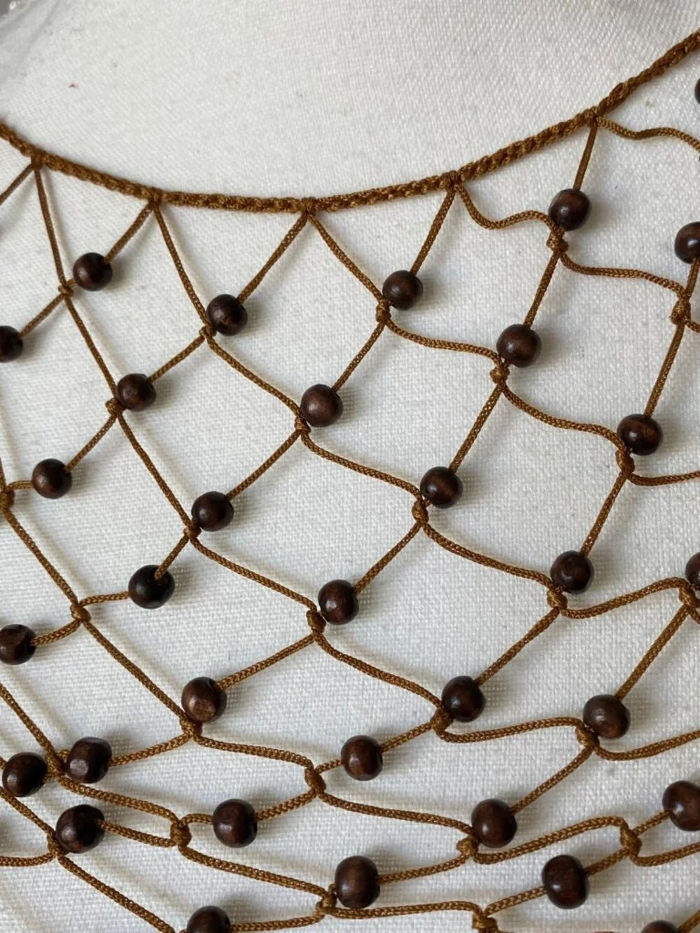 Boho Brown Beaded Hip Scarf & Fringe Belt